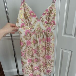 Milly Pink and Gold Strappy Dress